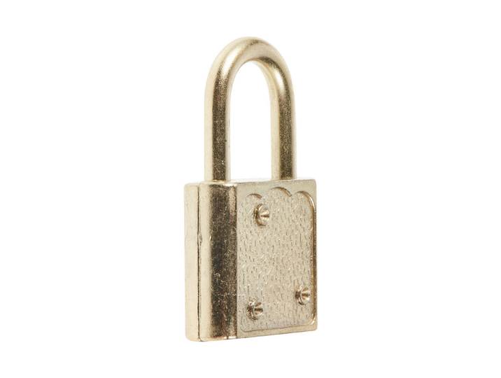 Glorex Miniaturschloss mit 2 Schlüsseln Goldfarben