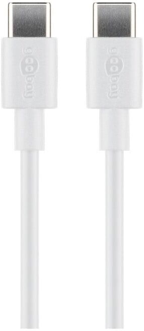 goobay Câble de charge Sync USB-C 1 m blanc (66317)
