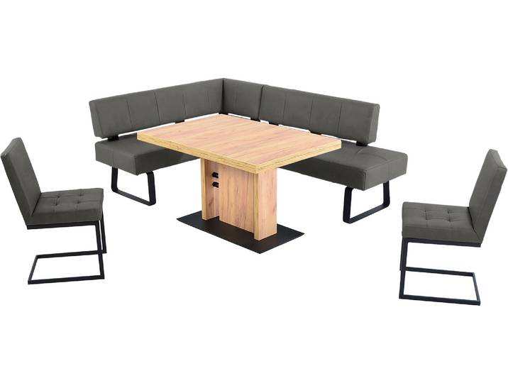 Essgruppe, Microfaser, Blau, 165×50 cm, Ausziehbar, K+W Komfort & Wohnen