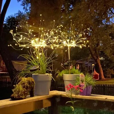 Combo Retail Shop Warm Light Solar Fireworks Light, Outdoor Waterproof Garden Fences, Lawn Ornaments For Wedding, Party Decoration Warm Light Solar Fireworks Light, Outdoor Waterproof Garden Fences, Lawn Ornaments For Wedding, Party Decoration