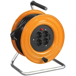 SCHILL Last-Kabeltrommel, 4 x Schuko, Kabellänge: 25 m, H05RR-F