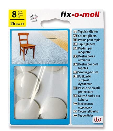 Fix-O-Moll Tapijthouder 8 stuks, grijs en wit