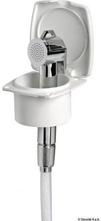 Osculati Box doccia New Edge con doccia Niagara Box doccia New Edge cromato tubo inox 4 m
