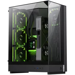 GameMax Boitier Mini Tour Micro ATX T20 ARGB avec panneaux vitrés (noir) (Mini-ATX, Mini-ITX), PC Gehäuse, Schwarz