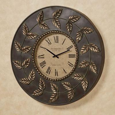 Touch of Class Dixon Leaf Wall Clock Bronze/Gold , Bronze/Gold