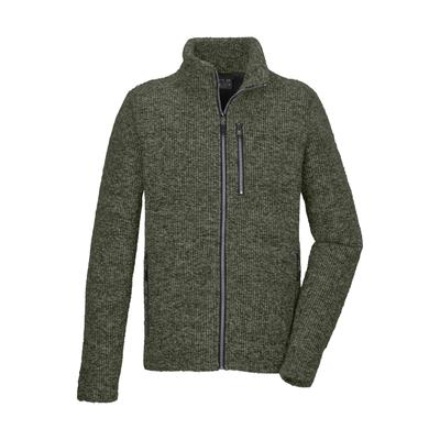 Fleecejacke "GW 53 MN KNTFLC JCKT", Herren, Gr. L, grün (olivgrün), Oberseite: 100% Polyester.Rückseite: 100% Polyester, G.I.G.A. DX BY KILLTEC, Jacken Fleecejacke, Windabweisende Strickjacke mit Zipper-Taschen