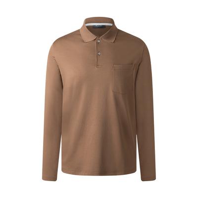 Poloshirt MAERZ MUENCHEN "Maerz Muenchen 638900 Langarm-Poloshirt Herren Bekleidung", Herren, Gr. 48, braun, 100% Baumwolle, Shirts