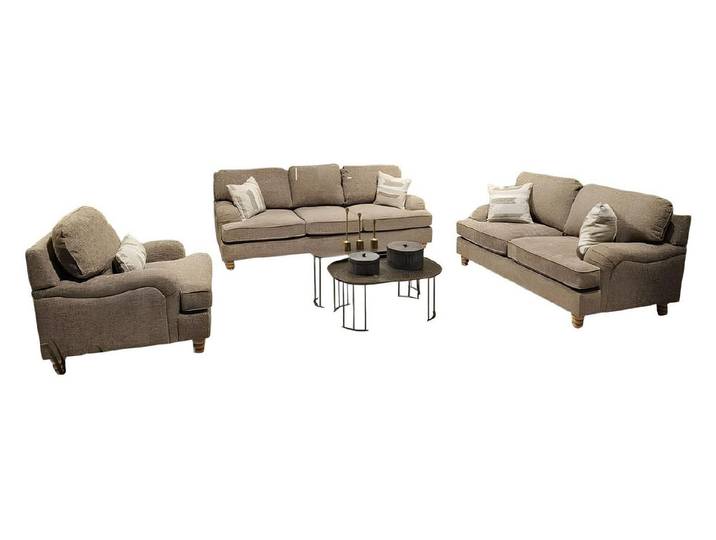JVmoebel Polstergarnitur Beige Polstergarnitur von JVMoebel mit modernem Design und Komfort, (Set, 3-tlg), Made in Europa