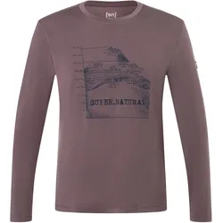 Super Natural, Herren, Funktionsshirt, 7 Peaks Brush (L), Rot