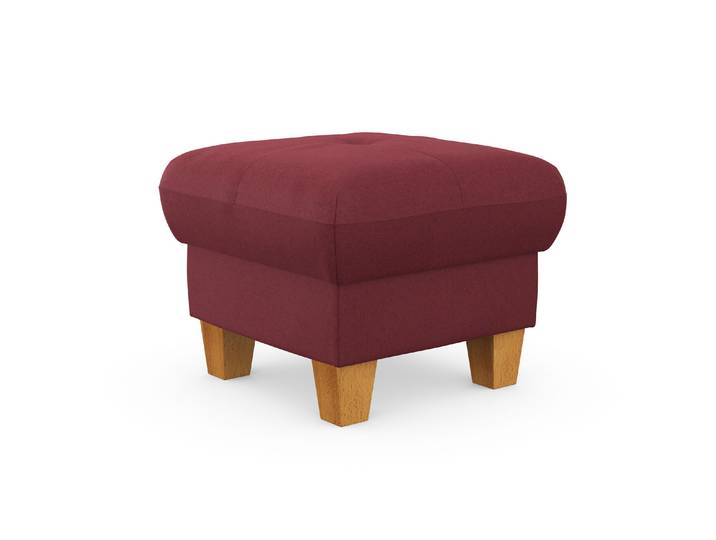 Hocker, Bordeaux, 61x46 cm, 100% Polyester, Mit Stauraum, Klassisch, Home-affaire
