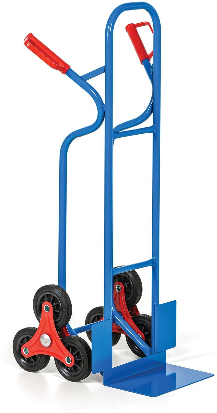 B2B Partner Treppenkarre mit 3-Stern-Rädern, Traglast 250 kg, Vollräder