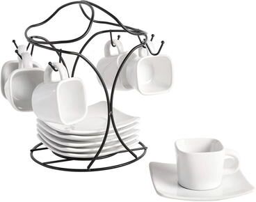 Gibson Gracious Dining 12 Piece 3.25 Oz. Espresso Cup and Saucer Set - 3.25 Ounces
