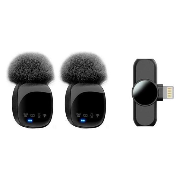 Lippa Dual Wireless Wind Protected Microphone With Lightning Connector (LPR82-L)