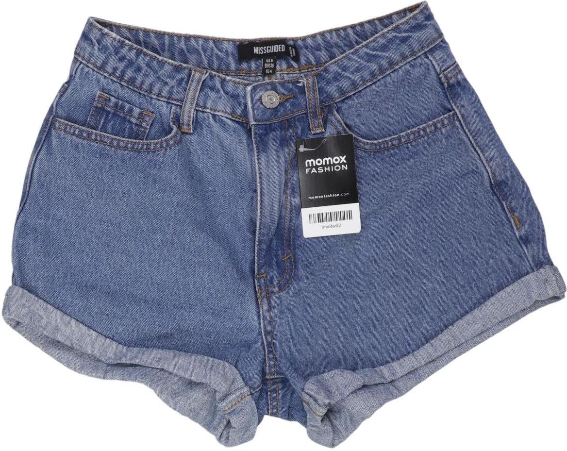 Missguided Damen Shorts, Blau, Gr. EU 36, Baumwolle - Second Hand