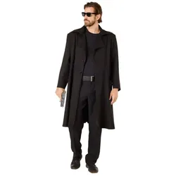 Mantel "Tailliert" unisex, schwarz