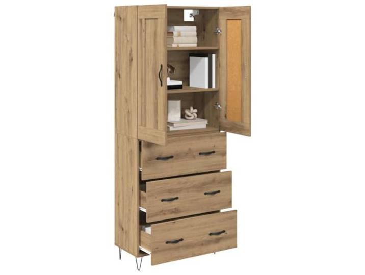 vidaXL Highboard Artisan-Eiche 69,5 x 34 x 180 cm Holzwerkstoff