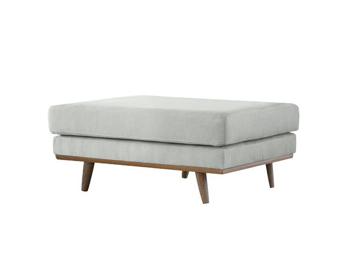 Repose-pieds capitonné 85 x 43 x 60cm Gris/Gris Tissu Vele: Gris