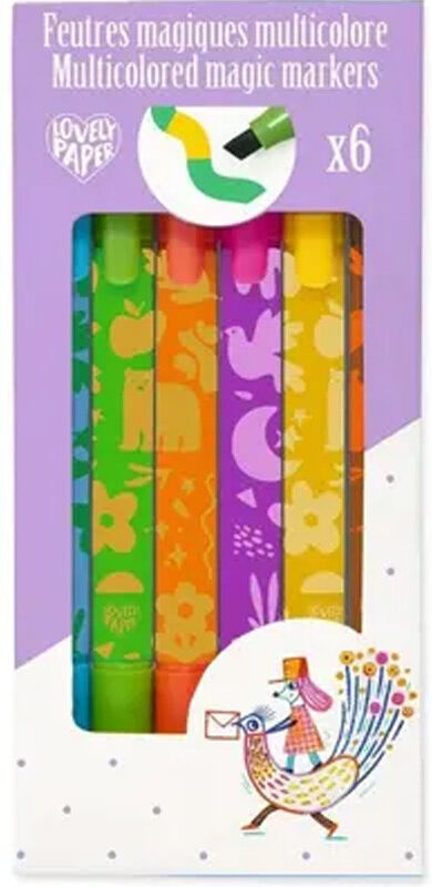 Little Big Room by Djeco 6 Feutres magique multicolore Lovely Paper - Djeco