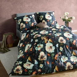 Fleuresse Mako-Satin Bettwäsche Bed Art S Roermond braun 135x200 cm + 80x80 cm - braun;grün