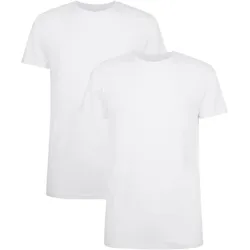 Bamboo basics Herren T-Shirt RUBEN, 2er Pack - Unterhemd, Rundhals, Single Jersey Weiß / M