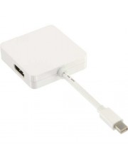 InLine Adapterkabel Mini DisplayPort zu HDMI/DVI/DisplayPort 15 cm Weiß (17195I)
