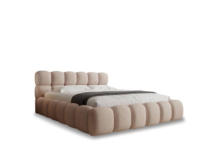 Lit coffre 180x200cm velours beige