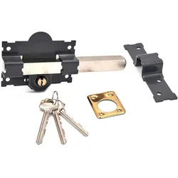 Micel, Türschloss + Schliesszylinder, Sicherheitsschloss crr07 105l/50 Stahl Grau 50 mm obenauf legen