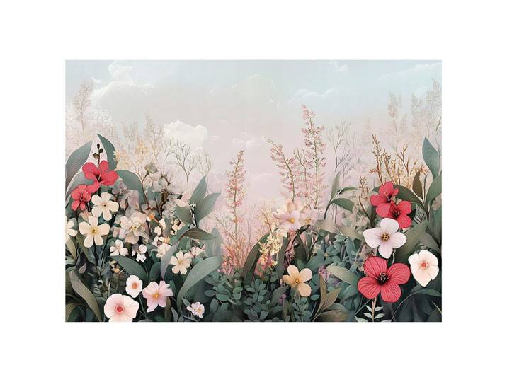 FOTOTAPETE Blumenwiese Schlafzimmer 350x250