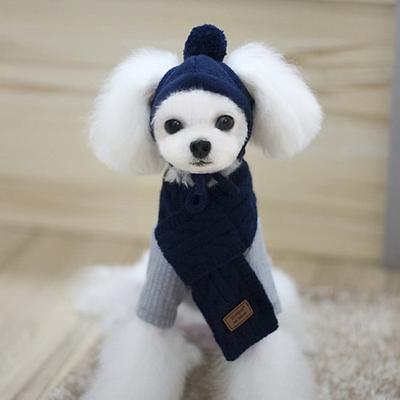 Hund Bandanas Hüte Hundeschal Welpenkleidung warm halten Winter Warm Hundebekleidung