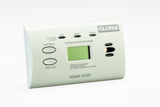 GLORIA Détecteur de monoxyde de carbone KO2D avec écran L116xP40H72 mm (002518.0571)