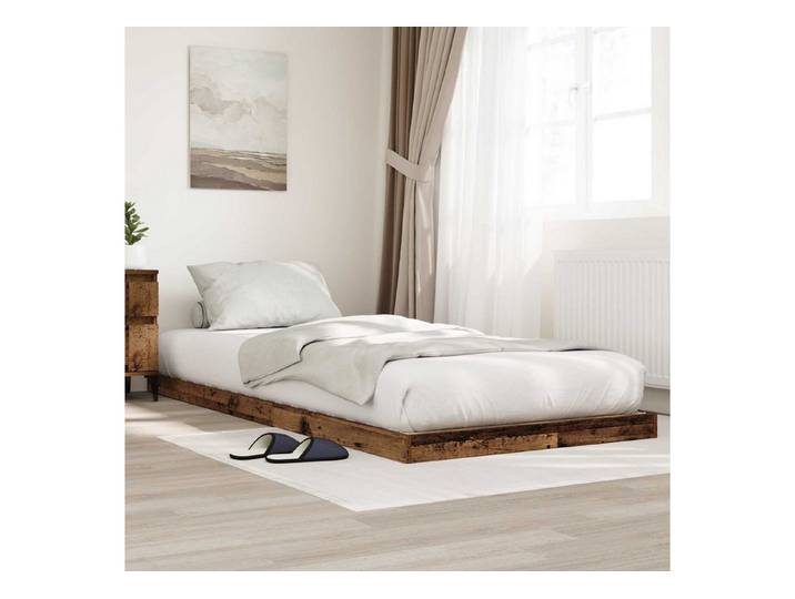 furnicato Bettgestell 193 x 74,5 x 7,5 cm Altholz Holzwerkstoff mit Latten (1-tlg), Unterbau mit integrierten Latten für optimale Luftzirkulation