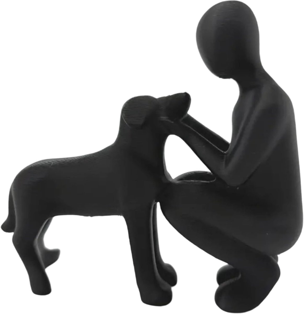 Hondenfiguur Sculptuur Decoratie van Robuust ABS - 130 x 130 x 10 mm