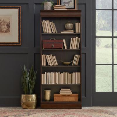 Liberty Furniture Brayton Manor Cognac Jr Executive 72 Inch Bookcase