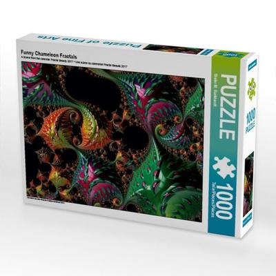 CALVENDO Puzzle Funny Chameleon Fractals | 1000 Teile Lege-Größe 64x48cm Foto-Puzzle für glückliche Stunden