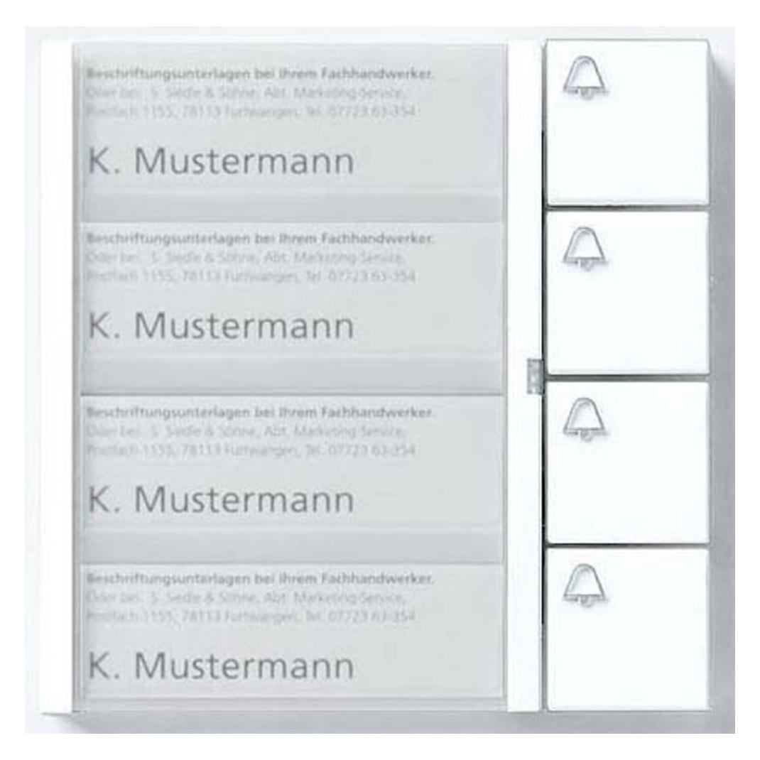 Siedle SIE TM 612-4 DG Tasten-Modul mit Namensschildtasche (200038765-00)