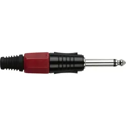 DAP 6.3 mm Jack Plug Mono Black housing Rote Kappe