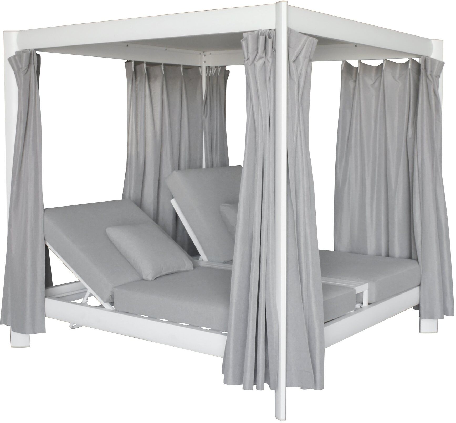 Letto balinese Amicasa LY L 105 TROPEA Double Bianco