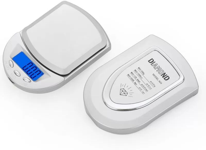 INF Digitale Taschenwaage - Tragbare Schmuck-Grammwaage mit Tara & Überlastschutz 500 g/0,1 g