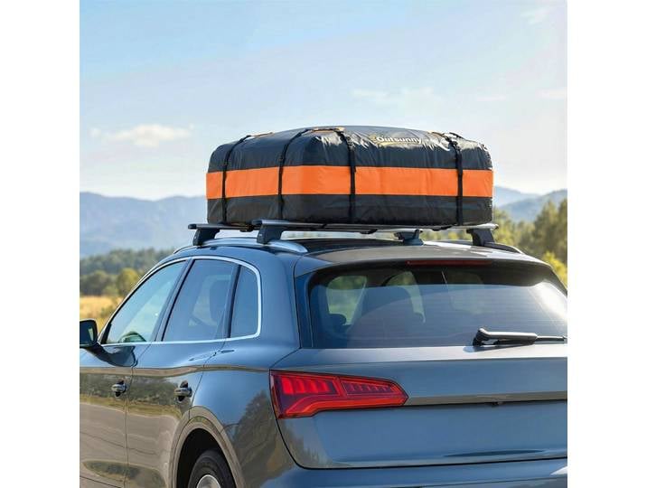 Outsunny Coffre de Rangement 425L Étanche Orange Extérieur