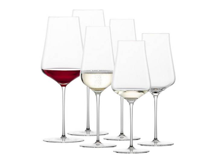 Zwiesel Glas Gläser-Set Duo Bordeaux Weißwein Champagner Gläser 6er Set, 6-tlg., Glas