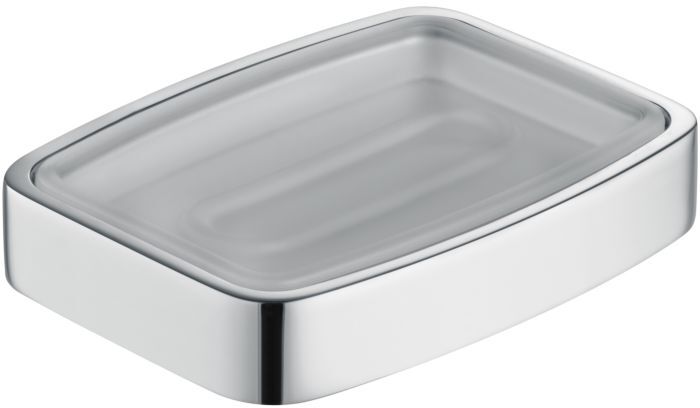 Keuco Seifenablage Elegance 11655019001 chrom, Kristallschale mattiert, Tischmodell