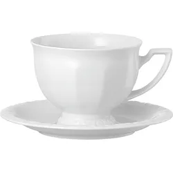 Maria Kaffee- oder Teetasse 490 ml weiß mit Untertasse