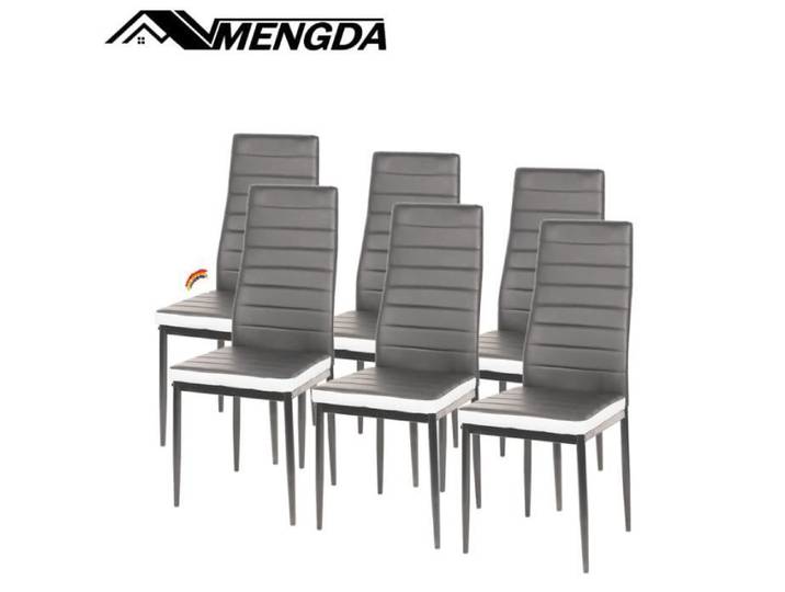 MENGDA CHAISES POUR CUISINE MODERNE LOT DE 6 CHAISE DE SALLE A MANGER EN SIMILICUIR