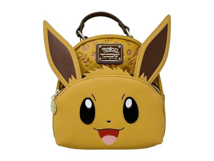 Loungefly Pokemon Eevee Cosplay Womens Convertible Dubbele Riem Schoudertas Portemonnee, Bruin, Medium, Bruin, Medium