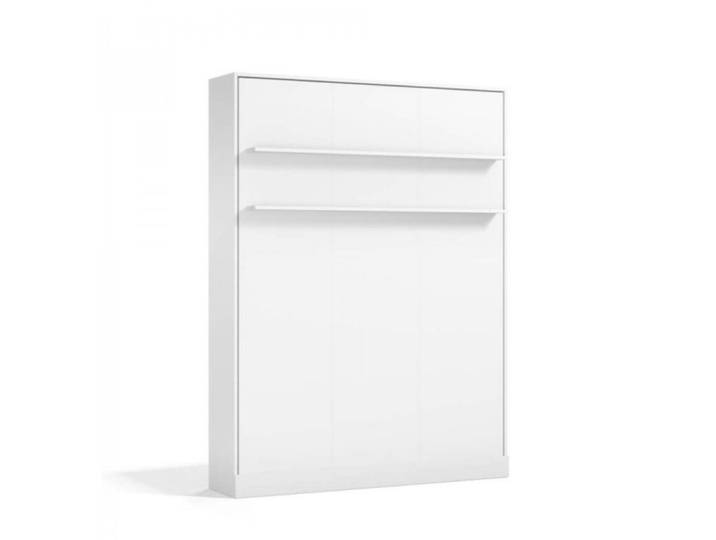 Lit escamotable vertical avec matelas blanc 221x149x38cm