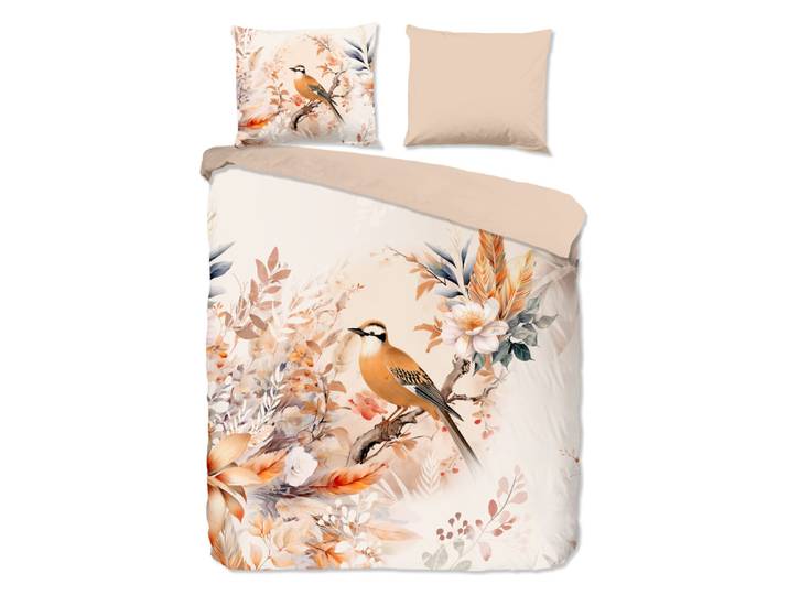 Good Morning Dekbedovertrek vogel en bloemen - Multi - (240x200/220 cm) - Katoen