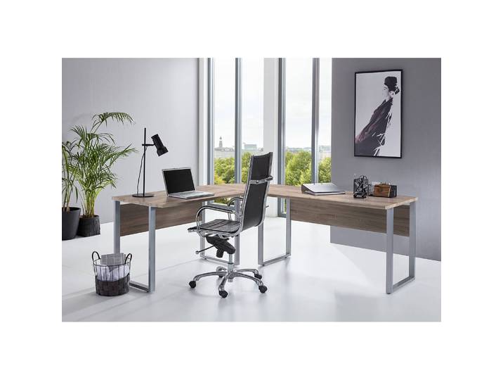 Bureau d’angle 205 x 75 x 177cm Beige/Imitation chêne de Sonoma