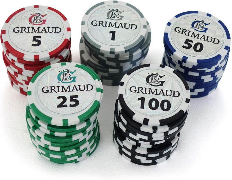 Coffret Cristal 100 jetons US de Poker 11,5gr - Grimaud