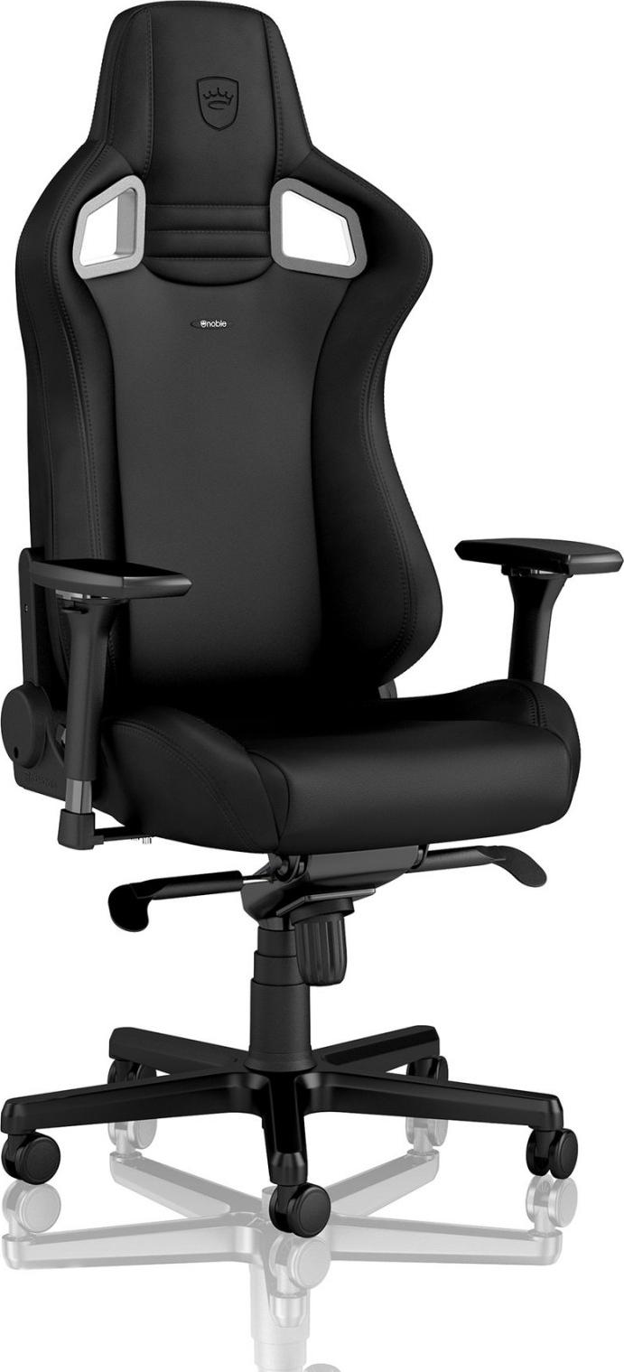 noblechairs EPIC, Gepolsterter Sitz, Gepolsterte Rückenlehne, Schwarz, Schwarz, Schaum, Schaum