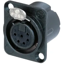 NEU NC6FD-LX-B - XLR-Chassisbuchse, 6-pol, schwarz